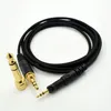 A black audio cable with gold connectors on a white background. Produktbild-Vorschau