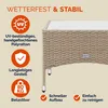 CASARIA® Polyrattan Beistelltisch 58x 58x 42 cm Produktbild-Vorschau 3