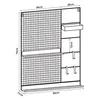 Diagram of a pegboard organizer with dimensions. Podgląd zdjęcia produktu