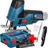 A Bosch cordless jigsaw and its accessories are displayed against a white background. Voir les images du produit