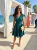 Wickelkleid Luisa, Brautjungfernkleid, Midi, Kleid für Produktbild-Vorschau 2