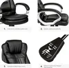 A collage of four images showcasing different features of a black office chair. Náhled obrázku produktu
