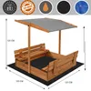 Springos® Pieskovisko so strieškou 120x120 cm Pieskovisko z Náhľad obrázku produktu 2