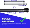 Klemmstange Schwarz 80-125cm ausziehbar, Ø22/25mm, Produktbild-Vorschau 2