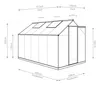 Westmann Serre aluminium Flora 610 argent 312x192x201 cm Voir les images du produit 7