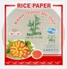 A package of rice paper with an image of fried spring rolls and dipping sauce. Produktbild-Vorschau
