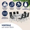 CASARIA® Gartenmöbel Set 8 Stühle mit Tisch 190x90cm Produktbild-Vorschau 8