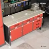 Werkbank Werktisch anthrazit-rot; Holzplatte 85x170x60 Produktbild-Vorschau 3
