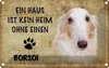 vianmo Blechschild 20x30 cm Borsoi Hund ohne kein Heim Tier Produktbild-Vorschau 1