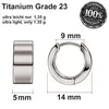 G23 Titan Klappcreolen Uni Silber Gold Schwarz Leichte Produktbild-Vorschau 2