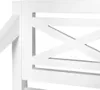 vidaXL Ławka Batavia biała 123 cm lite drewno mahoń - Ławki Podgląd zdjęcia produktu 6