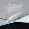 A close-up view of the fabric of a tent, showing seams and a pocket. Produktbild-Vorschau