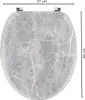 Mramorové WC sedátko 44x37 cm Šedá imitace mramoru moderní Náhled obrázku produktu 4
