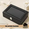 BigDean Uhrenbox für 12 Uhren Glasdeckel - schicke Uhrenbox Produktbild-Vorschau 8
