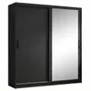 BEAUTYSOFA | Schwebetürenschrank HELA 180 cm Schwarz – Produktbild-Vorschau 3