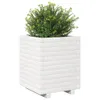 Pflanzkübel Weiß 40x40x49,5 cm Massivholz Kiefer Produktbild-Vorschau 4