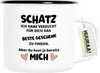 Huuraa Emaille Tasse Schatz versucht das beste Geschenk zu Produktbild-Vorschau 1