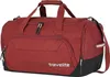 A red duffel bag with black accents and the brand name 'travelite' visible. Produktbild-Vorschau