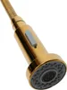 A close-up shot of a gold kitchen faucet head with a pull-out spray. Podgląd zdjęcia produktu