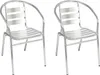 2 chaises de bistrot stables en aluminium, empilables Voir les images du produit 1