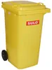 SULO Müllgroßbehälter 240l HDPE gelb fahrbar,n.EN 840 - Produktbild-Vorschau 3