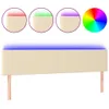 LED Kopfteil Creme 200x5x78/88 cm Stoff Produktbild-Vorschau 2