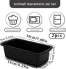 2 Stk Edelstahl Brotbackform, 19x9x6cm Klein Kastenform Produktbild-Vorschau 2