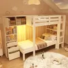 Letto a castello Merax 90x200cm con LED, letto per bambini Anteprima dell’immagine prodotto 15