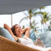Relaxdays slnečná plachta, obdĺžniková, 3 x 4 m, HDPE Náhľad obrázku produktu 5