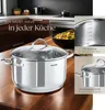 tectake® Kochtopfset Bologna 7-teilig, aus Edelstahl, für Produktbild-Vorschau 3
