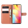 A smartphone in a wallet case, open to show the screen and card slots. Produktbild-Vorschau