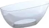 A clear, studio shot of a transparent oval bowl. Anteprima dell’immagine prodotto