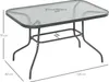 Outsunny Tuintafel, Balkontafel, Bijzetter met parasolgat, Productafbeelding-voorbeeld 3