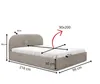 Sofello Modernes Polsterbett 90-120x200 MOON 90x200 Produktbild-Vorschau 6