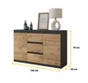 MIKEL - Kommode / Sideboard mit 3 Schubladen und 2 Türen - Produktbild-Vorschau 2