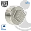 tecuro Stopfen mit Vierkant Edelstahl V4A (AISI 316), AG 1 Produktbild-Vorschau 2