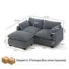 BEALIFE Rohová pohovka 168x76x91 cm  | 2-miestna + taburet Náhľad obrázku produktu 5