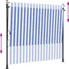vidaXL Außenrollo Blau und Weiß 200x270 cm Stoff und Stahl Produktbild-Vorschau 6