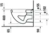 DURAVIT 2210090000 Wand-WC D-Code 540 mm Flachspüler, Produktbild-Vorschau 6