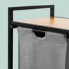 Relaxdays wasverzamelaar met 3 waszakken, 150 liter, houten Productafbeelding-voorbeeld 6