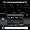 TONOR TW550 Funkmikrofon Set mit Akku – 2x kabellose UHF Produktbild-Vorschau 3