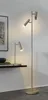LED-Stehlampe - H 160 cm - 2-flammig - Sandfarben - Metall Produktbild-Vorschau 3