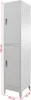 A tall, two-door metal locker with dimensions indicated. Anteprima dell’immagine prodotto