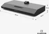 A gray range hood with dimensions indicated by lines and text. Náhľad obrázku produktu