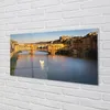 Glasbilder 140x70 Wandkunst Italien Sonnenaufgang Brücken Produktbild-Vorschau 2