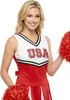A woman wearing a cheerleader outfit. Produktbild-Vorschau