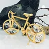 Tischdekoration Rennnrad mit 6 Glas-Steinen gold 105x55mm Produktbild-Vorschau 2