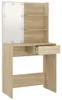 Tavolino con LED Rovere Sonoma 74,5x40x141 cm Materiale a Anteprima dell’immagine prodotto 7