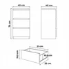 Kommode 40cm Weiß lackiert, 3 Schubladen, Sideboard,  Produktbild-Vorschau 4