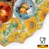 Tischdecke 100x100cm Rund Orange abwaschbar Granada Stoff Produktbild-Vorschau 5